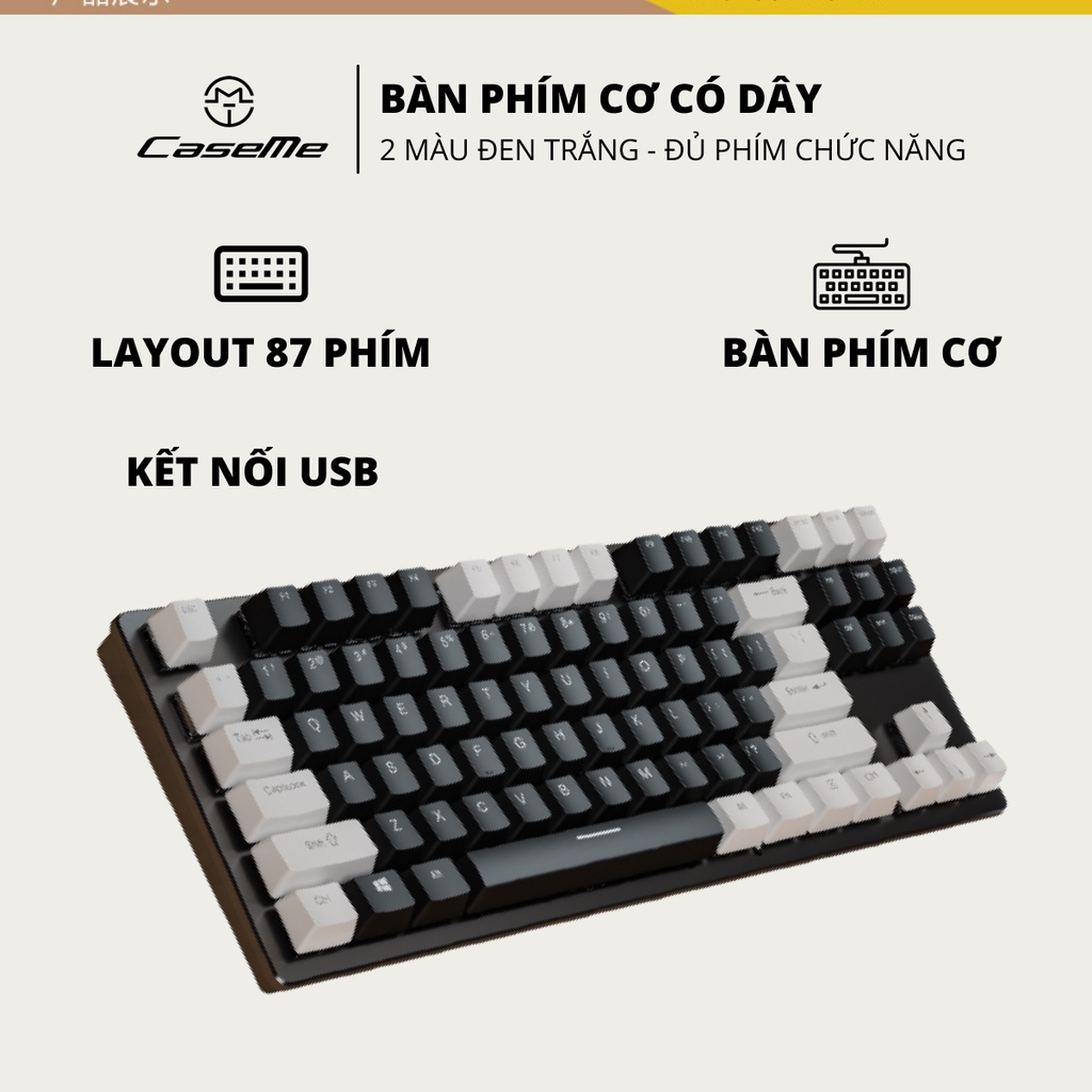Bàn phím cơ có dây K550 cao cấp dành cho văn phòng, chơi game - Bàn phím cơ kết nối USB layout 87 phím chức năng