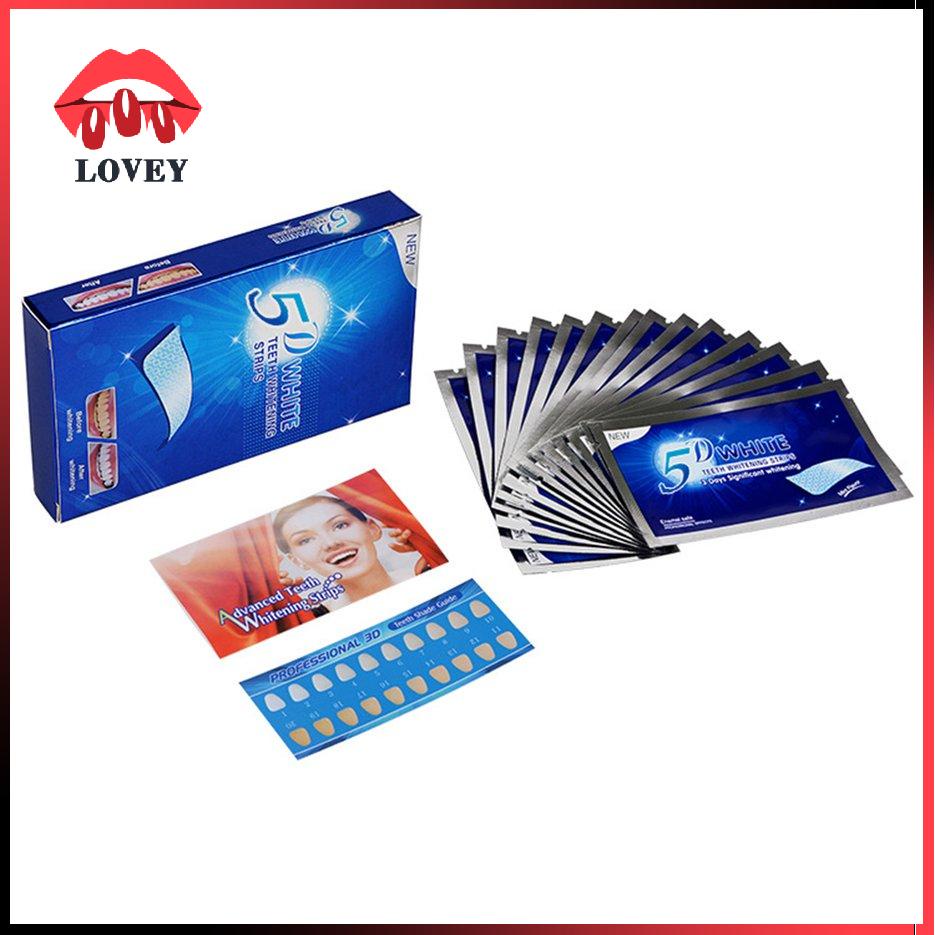 [Hàng mới về] 14 Cặp miếng dán làm trắng răng 5D thiết kế dễ mang theo tiện dụng