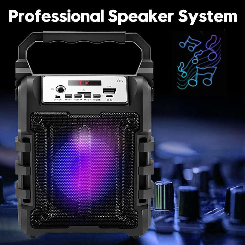 yuanzhen Portable Bluetooth Speaker TF AUX FM Radio Stereo Subwoofer with Microphone