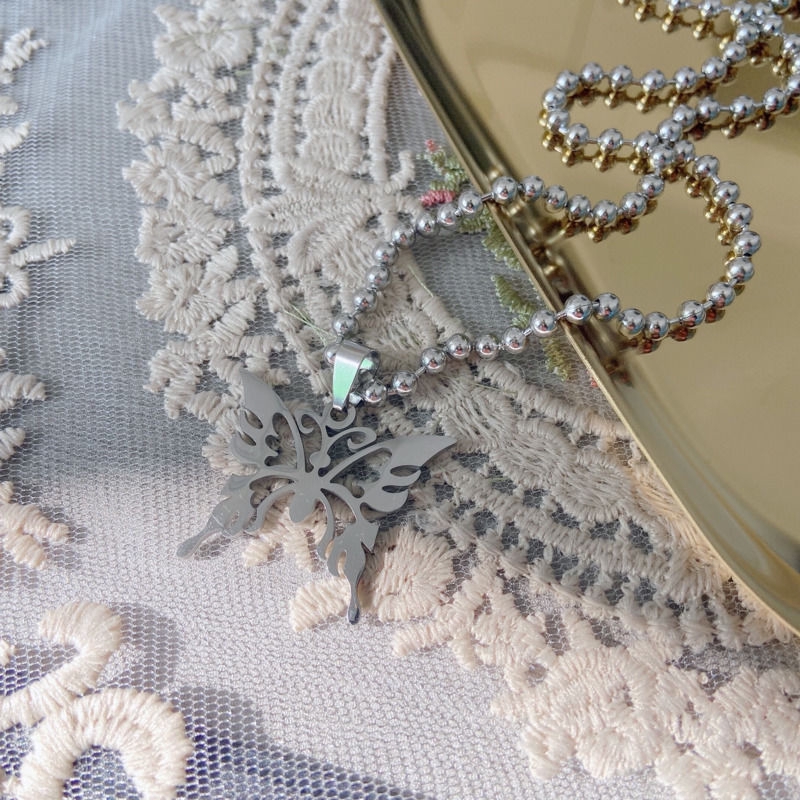 Vòng Cổ Gắn Mặt Hình Bươm Bướm Độc Đáo Phong Cách Hip-Hop Cá Tính