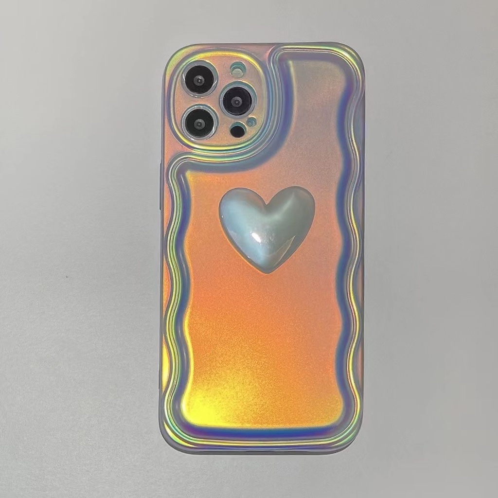 Ốp Điện Thoại tpu Họa Tiết Khối Lập Phương Trái Tim Lấp Lánh Cho iphone 14promax 13 pro max ins12 pro max x / xs max11 pro max xsmax