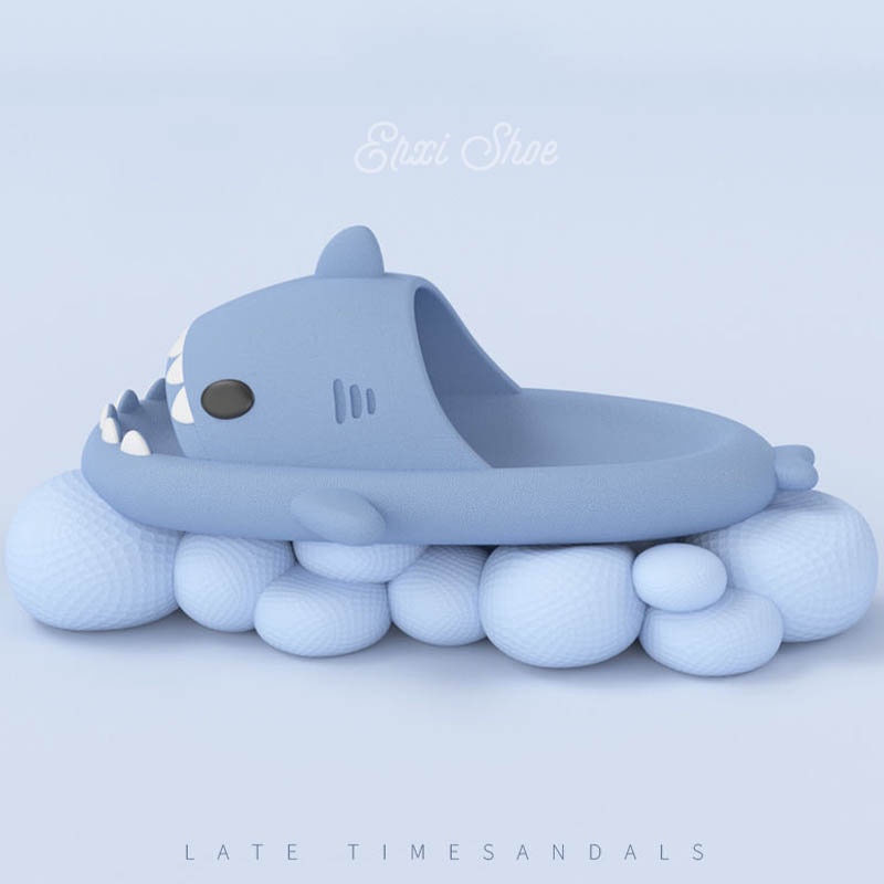 【Phong Cách Người Lớn】dép cá mập Cửa Hàng Dép Đế Dày Phẳng Nam Nữ Mang Trong Nhà