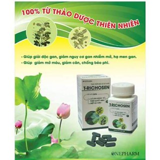 T-richosen lọ 30 viên với tinh chất thảo dược Trichosen giúp hạ mỡ máu, giải độc gan và giảm cân hiệu quả