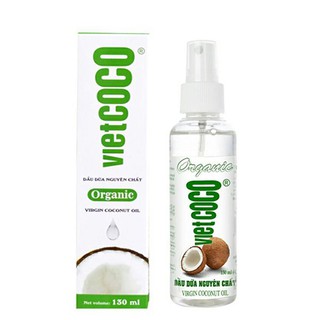 Dầu dừa ép lạnh dưỡng tóc, mi, mắt, môi hữu cơ Vietcoco 130ml