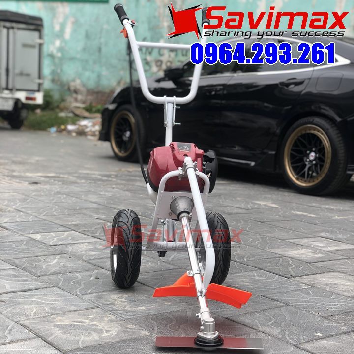 Máy cắt cỏ đẩy tay có bánh xe di chuyển, chạy động cơ xăng Honda GX35 (Thái Lan) 4 thì giá ưu đãi