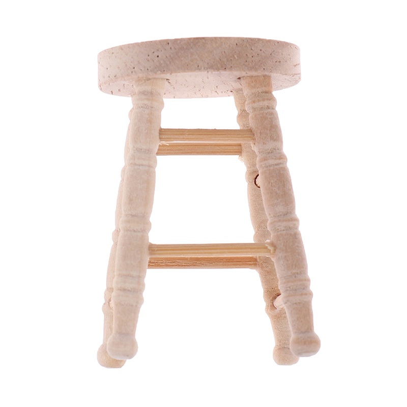 Bộ 2 Ghế Gỗ Mini Tỉ Lệ 1: 12 Trang Trí Nhà Búp Bê