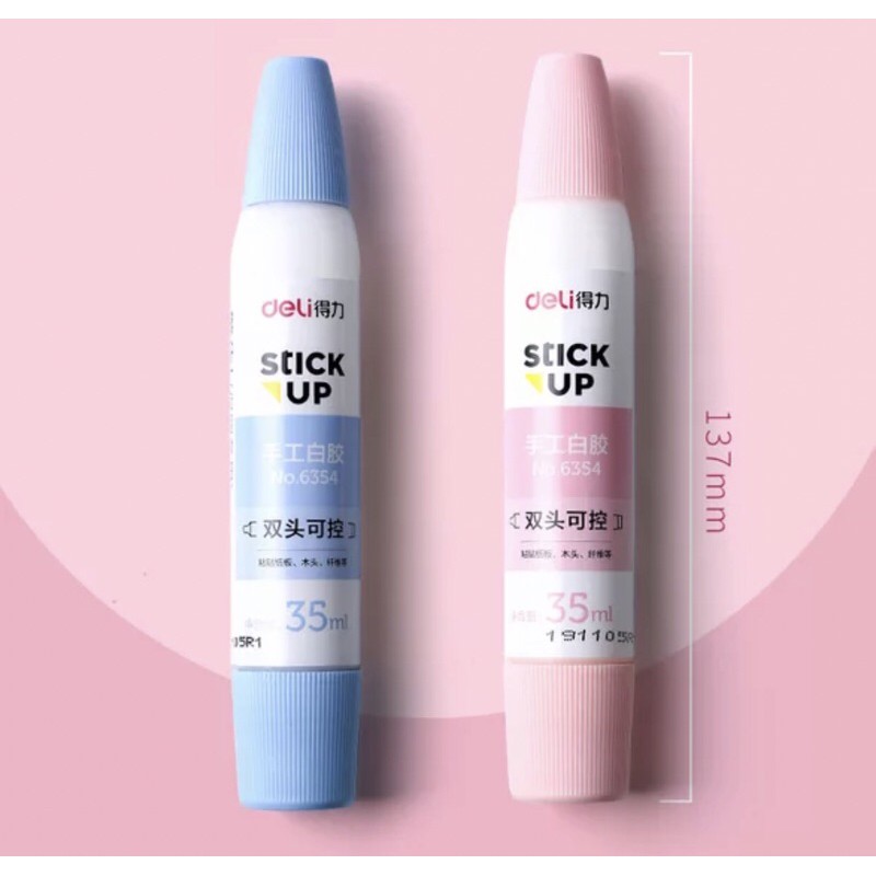 Keo 2 đầu Deli dán giấy