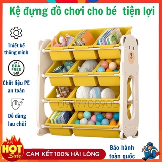 Kệ đồ chơi cho bé, giá sách hình gấu nhiều tầng đựng sách