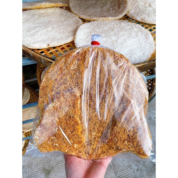 Cơm cháy chà bông siêu sốt ruốc - 2 LOẠI VUÔNG/TRÒN ĐÁY NỒI - Cơm BAO GIÒN THƠM NGON - Ăn vặt Hà Nội