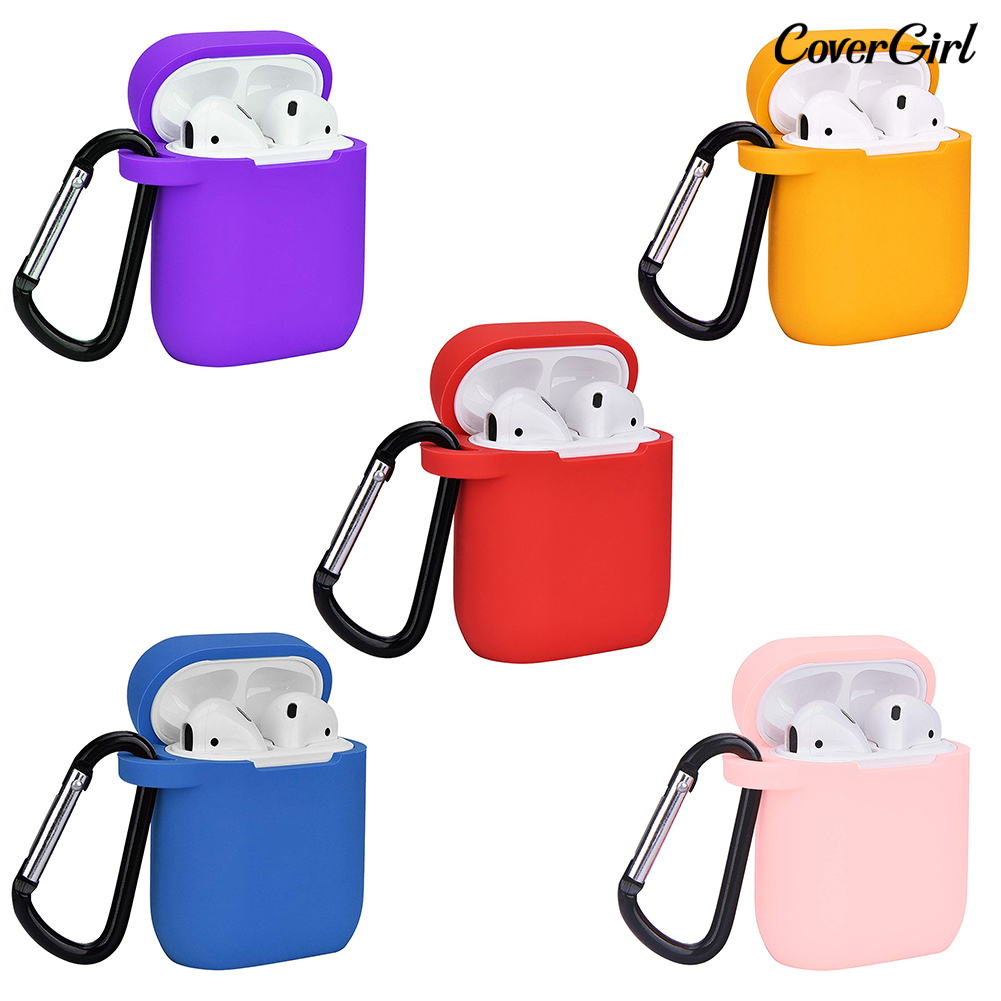 Vỏ Bảo Vệ Hộp Sạc Tai Nghe Airpods Bằng Silicon Màu Trơn Chống Bụi | BigBuy360 - bigbuy360.vn