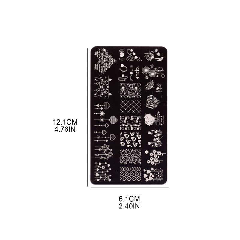 Khuôn Trang Trí Móng Tay Bằng Kim Loại Họa Tiết Hoa Bướm Xinh Xắn