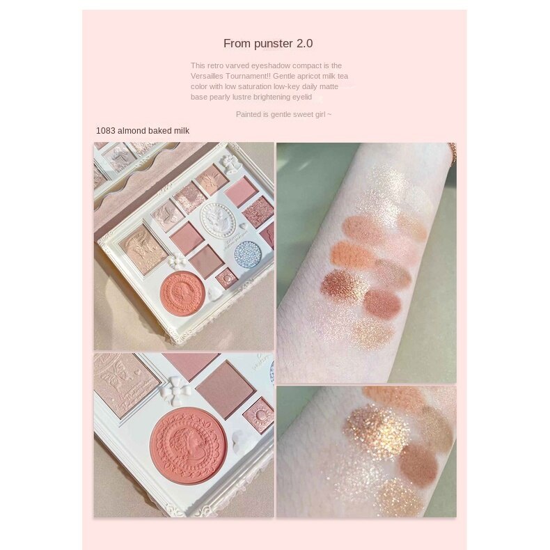 Colorrose Bảng Phấn Mắt Má Hồng Và Bắt Sáng Toàn Diện Màu Trà Sữa