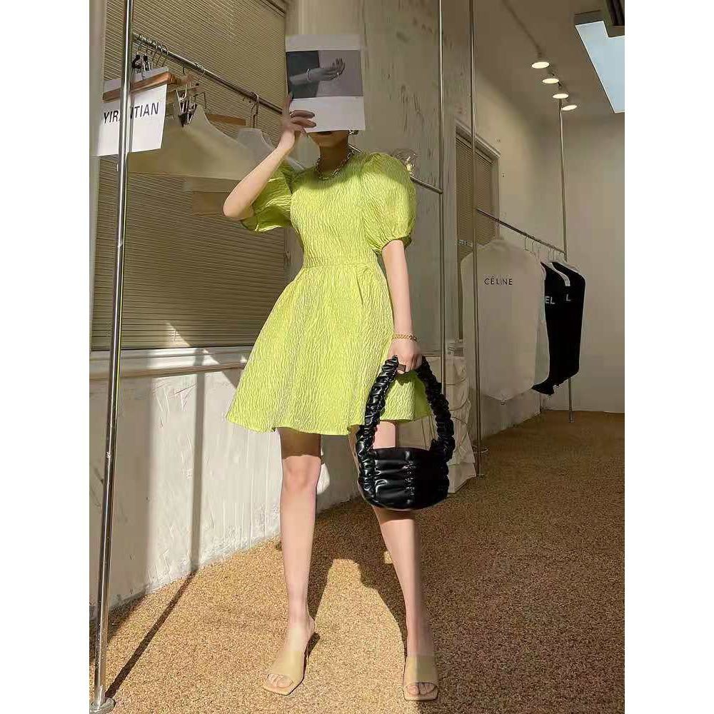 Đầm Ngắn Tay Phồng Dáng Rộng Thời Trang Mùa Hè Hàng Mới Dành Cho Bạn Nữ 2021 | BigBuy360 - bigbuy360.vn