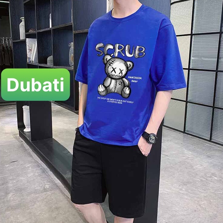 ĐỒ BỘ THỂ THAO GẤU SCRUB SIÊU SANG CHẢNH, ĐỒ BỘ NAM CỌC TAY MẪU MỚI - DUBATI FASHION