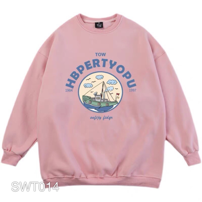 Áo sweater nam nữ VN CLO in chữ hbpertyoupu - SWT014