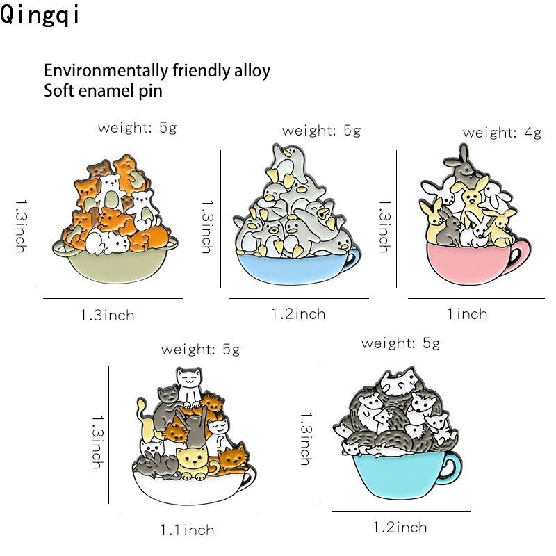 Trâm cài áo Miss Zoe hình động vật hoạt hình phong cách dễ thương nhiều kiểu tùy chọn