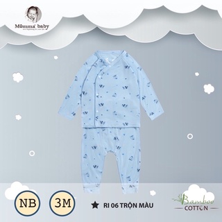 Bộ sơ sinh sợi tre cài chéo hãng Momma baby cho bé yêu