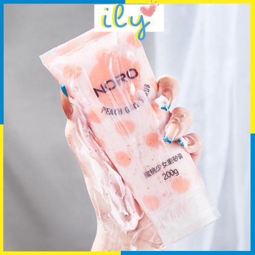 Tẩy da chết body đào 200g dạng tuýp nội địa trung Tẩy tế bào chết body Peach Clear Body Scrub