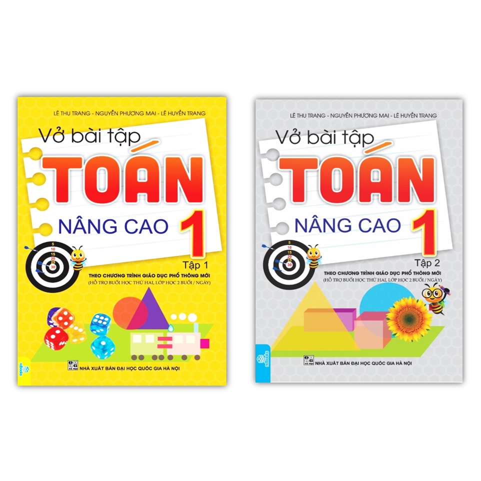 Sách - Combo Vở bài tâp Toán Nâng Cao 1 - Tập 1 + 2 ( Chương trình giáo dục phổ thông mới )