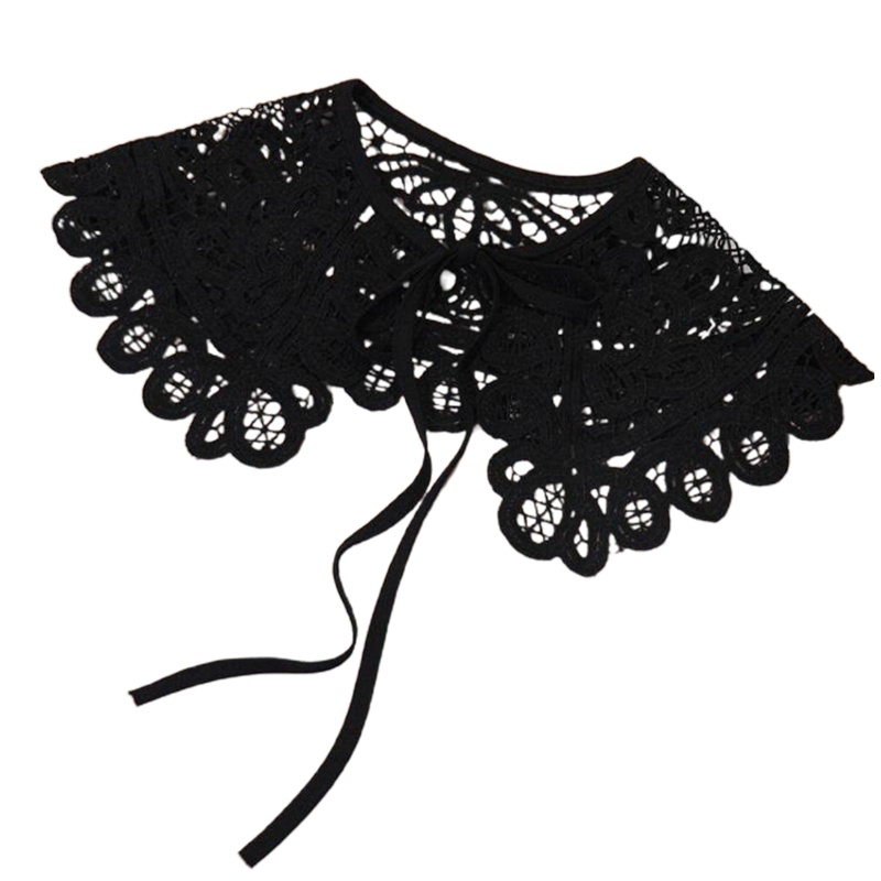 Cổ Áo Sơ Mi Giả Phối Ren Họa Tiết Hoa Có Thể Tháo Rời Thời Trang Cho Nữ