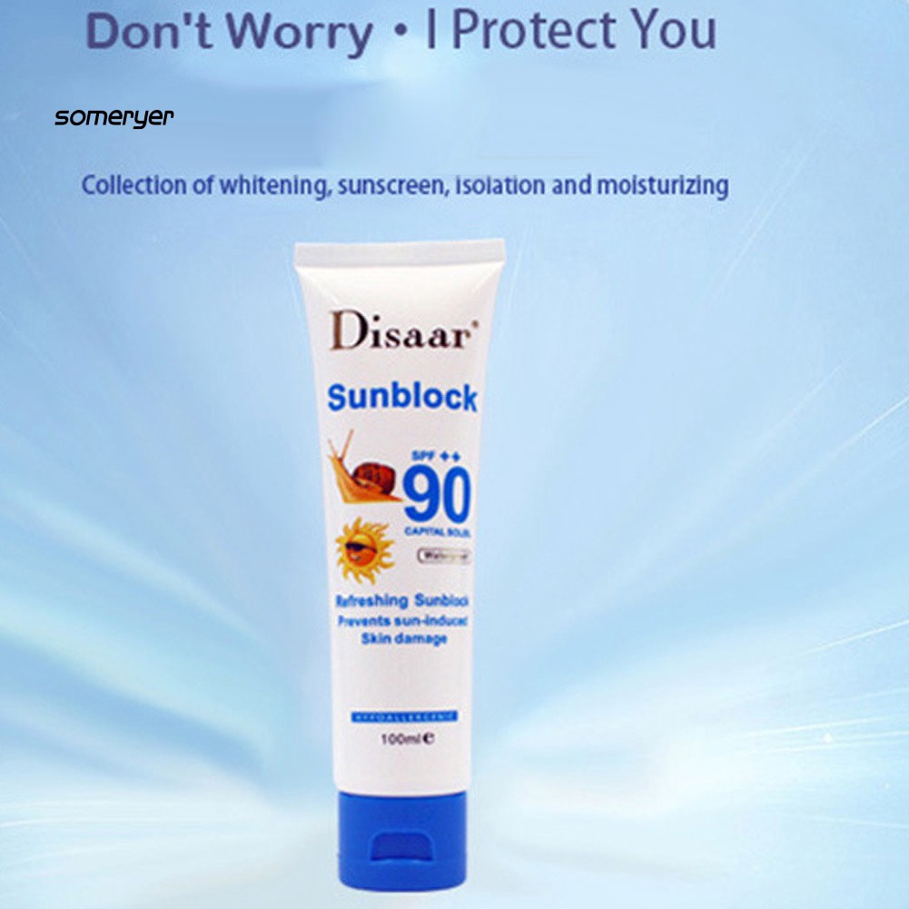 Kem chống nắng Disaar SPF90PA++ chứa tinh chất ốc sên dưỡng trắng và kiểm soát dầu