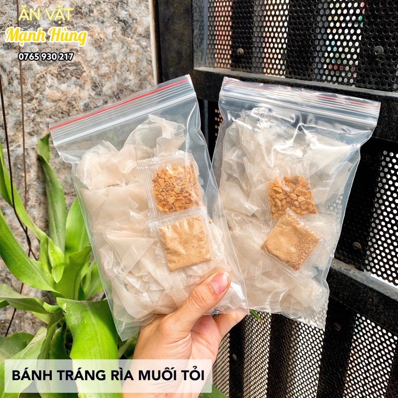 Bánh tráng phơi sương tây ninh muối tỏi cay độc quyền ,tỏi phi thơm giòn