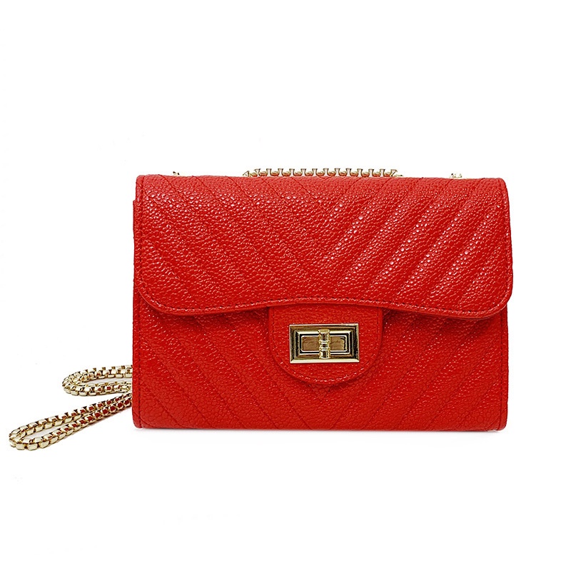 Túi Đeo Vai Hình Vuông Cỡ Nhỏ Có Khóa Cài Phong Cách Hàn Quốc Thời Trang Cho Nữ