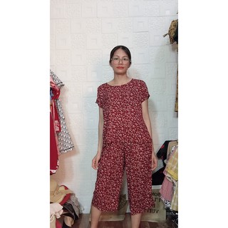 B37 Bộ mặc nhà cho mẹ cao cấp hạo tiết hoa nhí