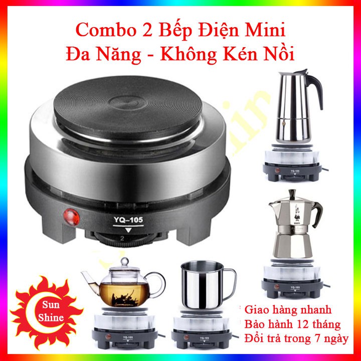 Bếp Điện Mini 500w Không Kén Nồi ⚡️Bảo Hành 12 Tháng⚡️ Bếp Nấu Pha Cà Phê