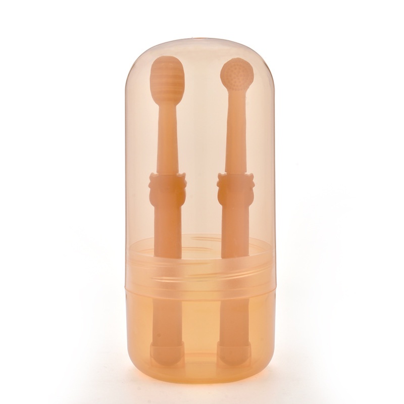 Bàn chải đánh răng JOLLYBABY bằng silicon cho bé 0-1 tuổi