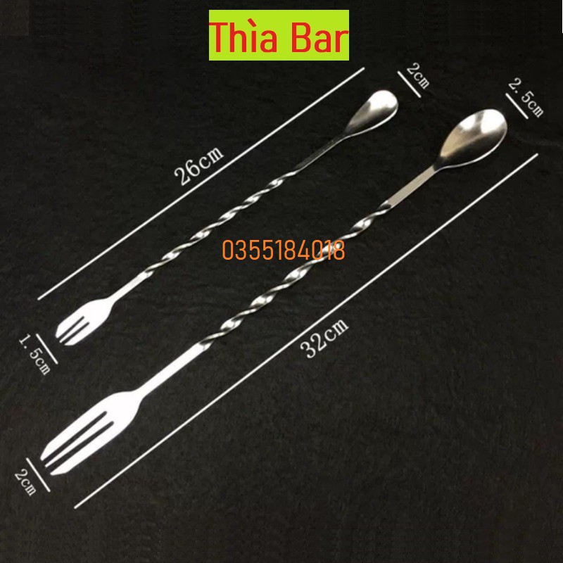 Thìa bar pha chế - thìa bar spoon - muỗng pha chế