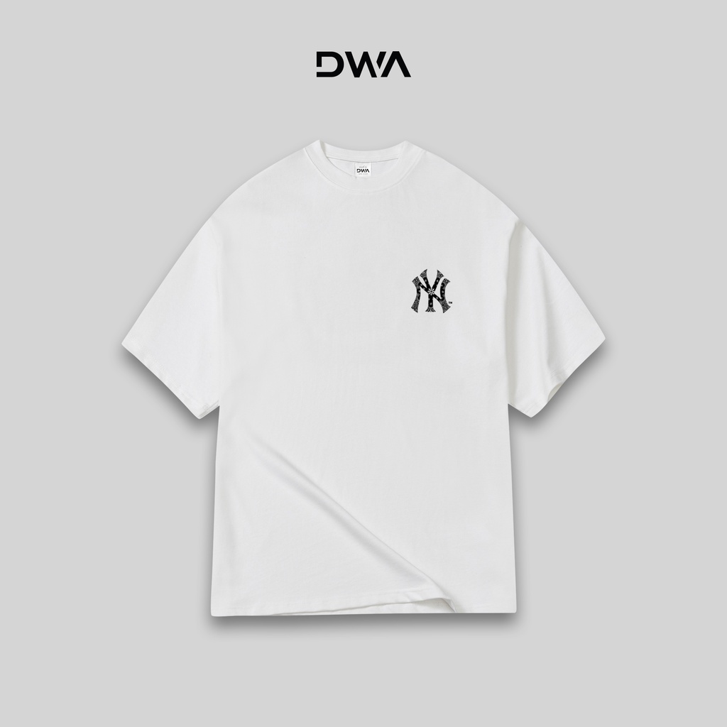 Áo thun tay lỡ MLB paisley megalogo, áo phông form rộng nam nữ T shirt unisex, DWA.Unisex