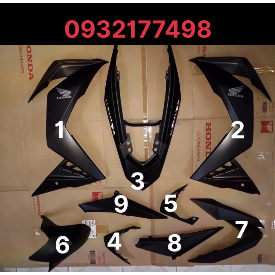 DÀN ÁO WINNER V1 ĐEN NHÁM TEM TRẮNG  ZIN CHÍNH HÃNG HONDA