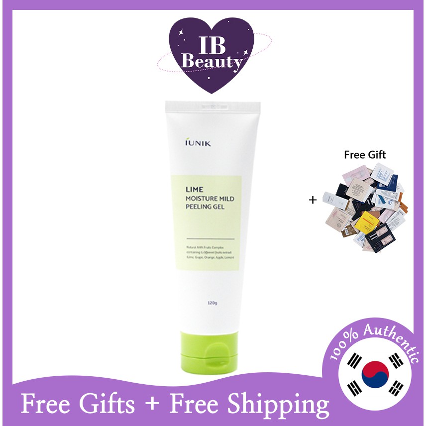 Gel tẩy tế bào chết iUNIK Lime dạng lột dưỡng ẩm dịu nhẹ 120ml