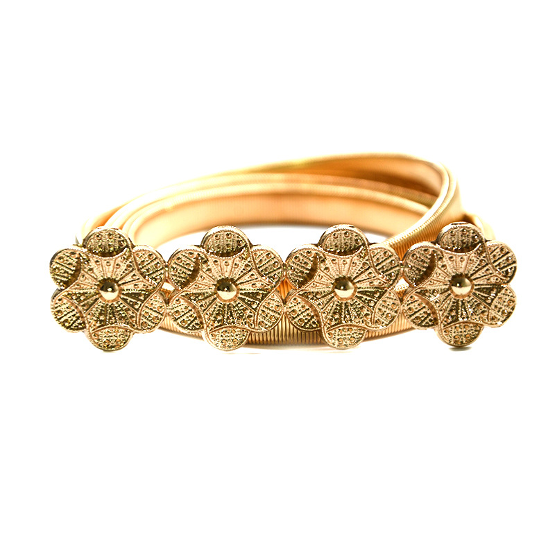 Thắt lưng phối khóa hình lá / hoa phong cách thanh lịch dành cho nữ