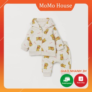 Bộ nỉ cho bé mũ tai gấu vàng siêu cưng