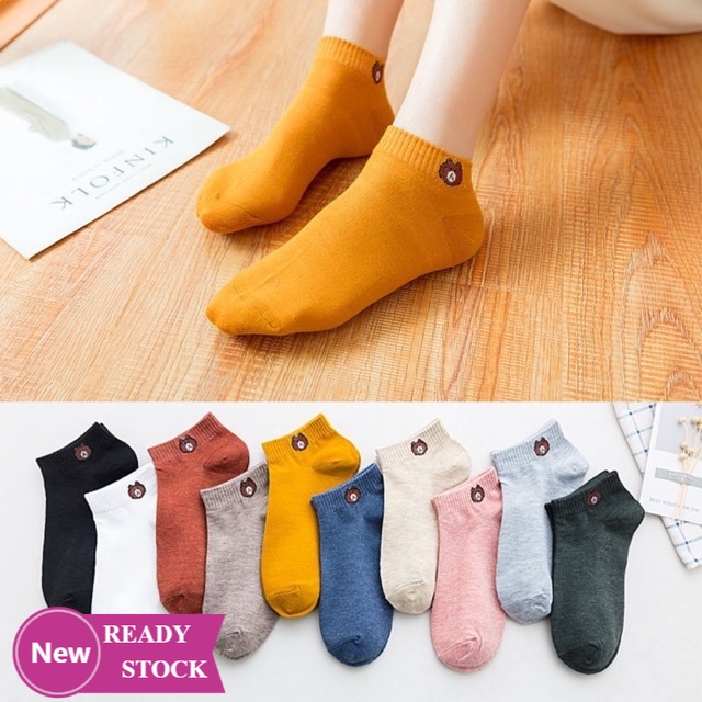 Fashion women's socks bear breathable sports socks women's casual all-match cotton tube socks | BigBuy360 - bigbuy360.vn