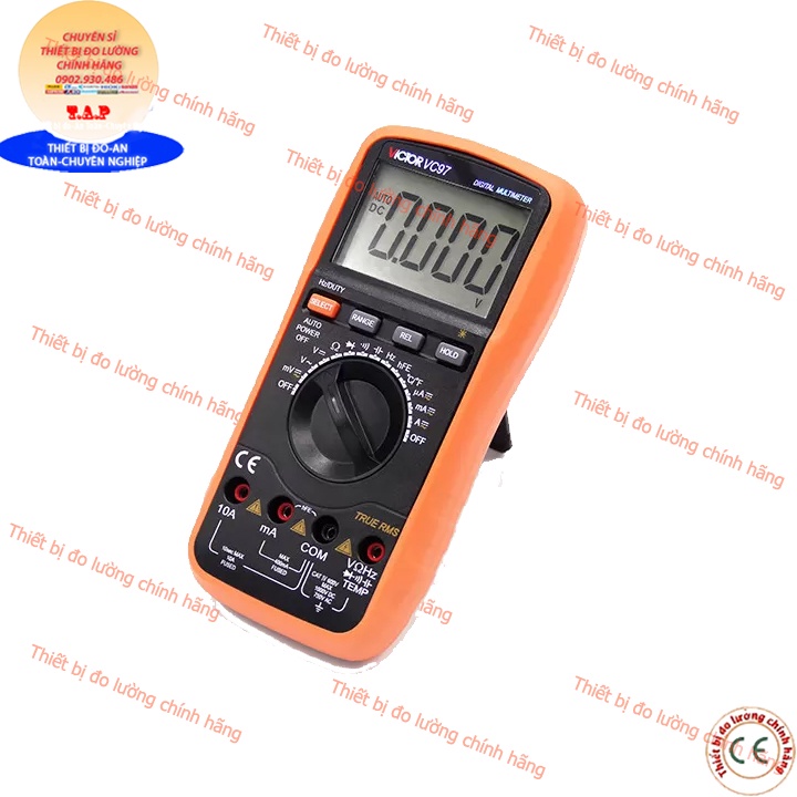 VICTOR VC 97 đồng hồ vạn năng điện tử TrueRMS VICTOR VC-97 đo AC/DC, Điện trở ,Điện dung,Tần số,nhiệt độ,diot,thông mạch