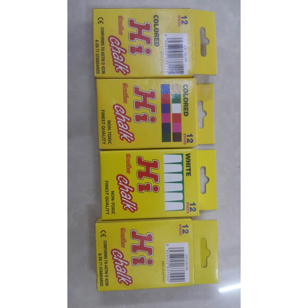 Phấn viết bảng siêu nhẹ 12 cây