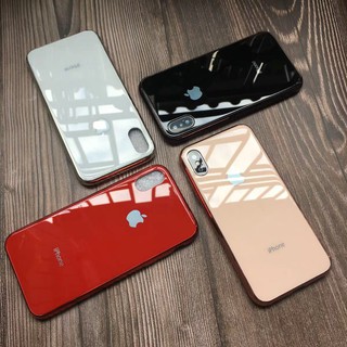 ỐP LƯNG KÍNH VIỀN DẺO CÙNG MÀU -Iphone 6, 6-6sPlus, 7, 7-8Plus, X, X max