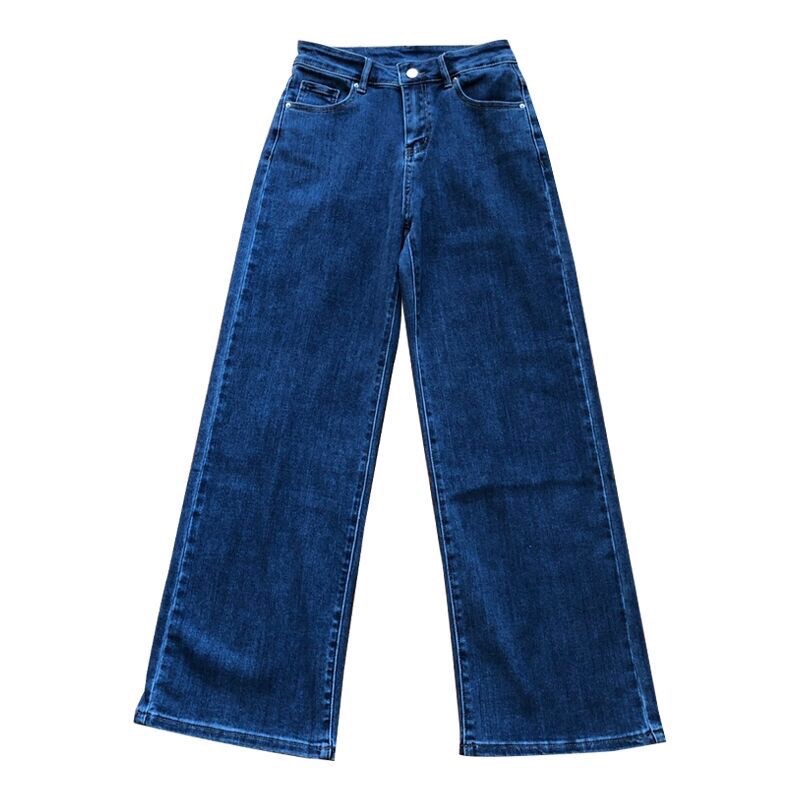 Quần Jeans Nữ Ống Suông, Quần Ống Rộng Co Giãn
