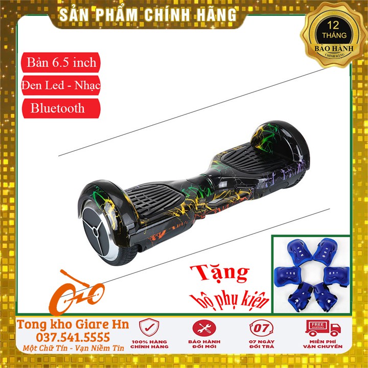Xe cân bằng điện 2 bánh Smart Balance 6.5 inch, kèm sạc nhanh, túi đựng xe và đồ bảo hộ Hàng luôn có sẵn