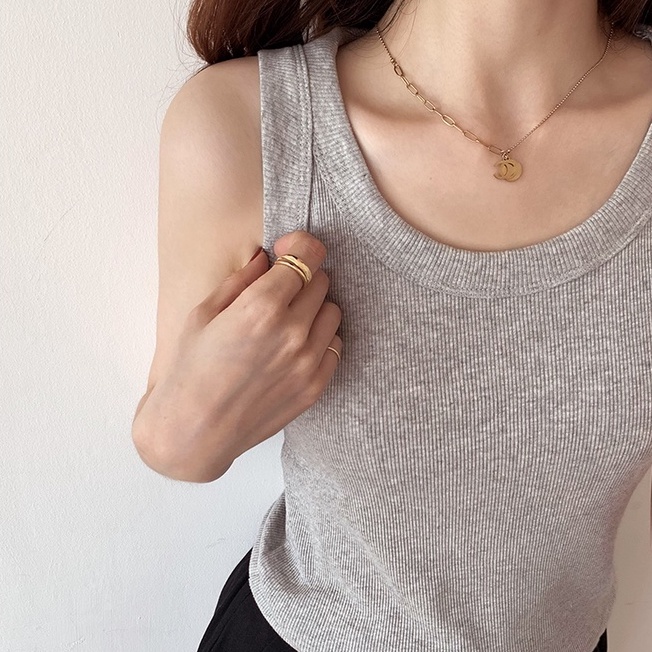 Áo hai dây dệt kim Peppermint 50411 đơn giản dễ phối đồ thời trang mùa hè