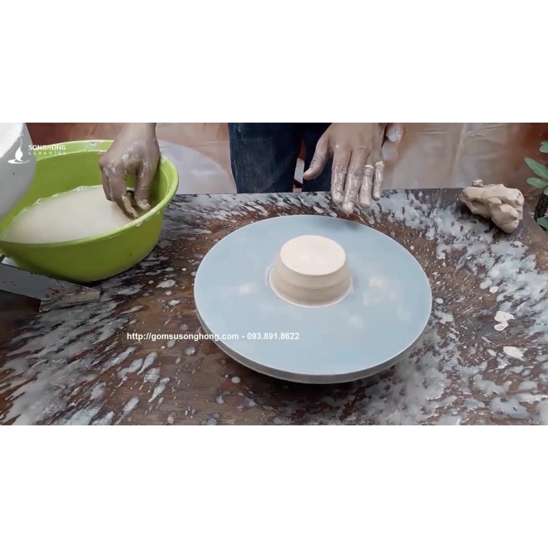 Bàn Xoay Làm Đồ Gốm Chuyên Dụng SHBX-KL30 Bàn Xoay Kim Loại Phi 30cm Làm Gốm Thủ Công Cực Chắc Chắn, An Toàn Khi Sử Dụng