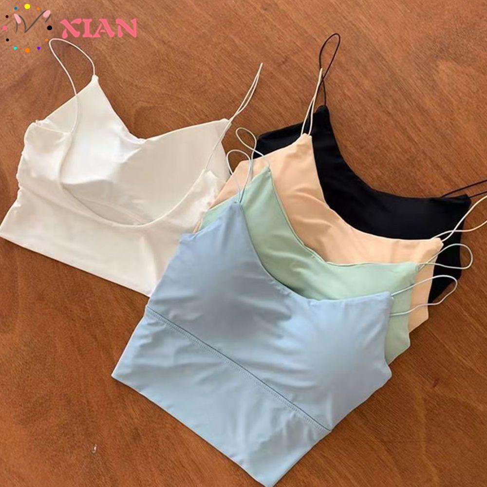 Áo Croptop Hai Dây Màu Sắc Trơn Cho Nữ