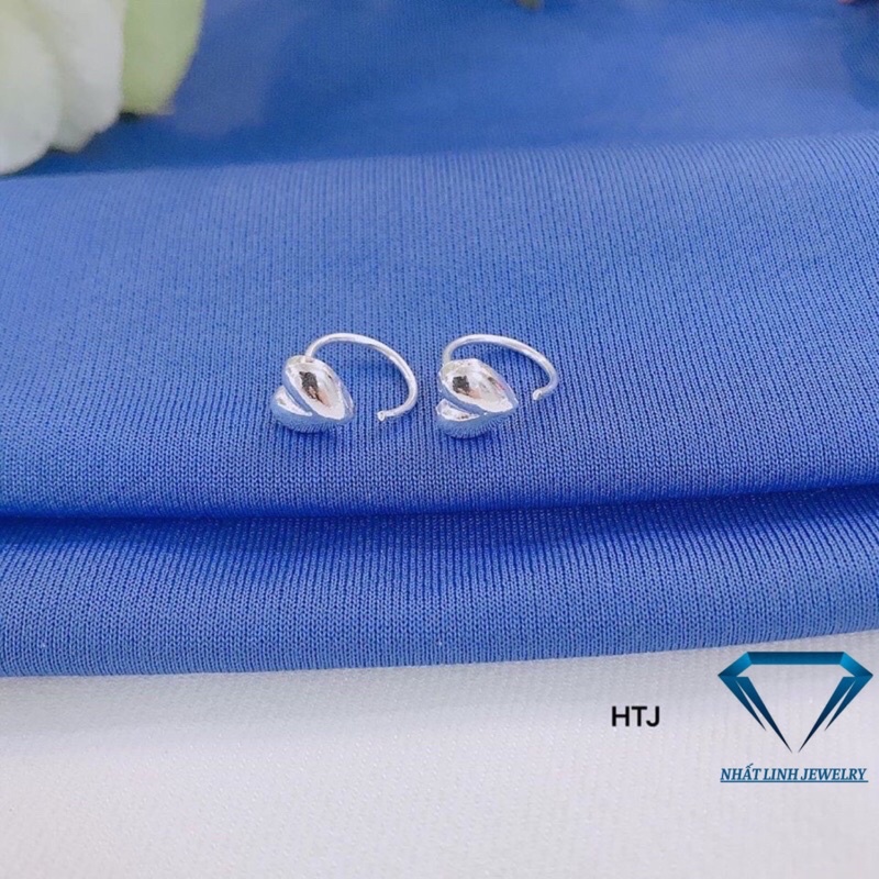 Bông tai nữ, bông tim chuẩn bạc ta xinh xắn - Kho sỉ bạc Nhất Linh