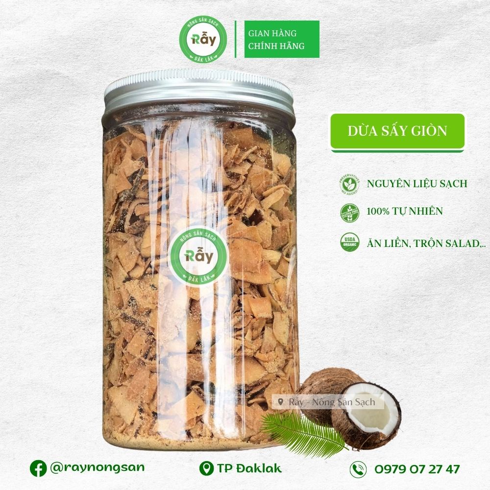 Dừa sấy khô Bình Định chuẩn vị ngon giòn rụm từng miếng