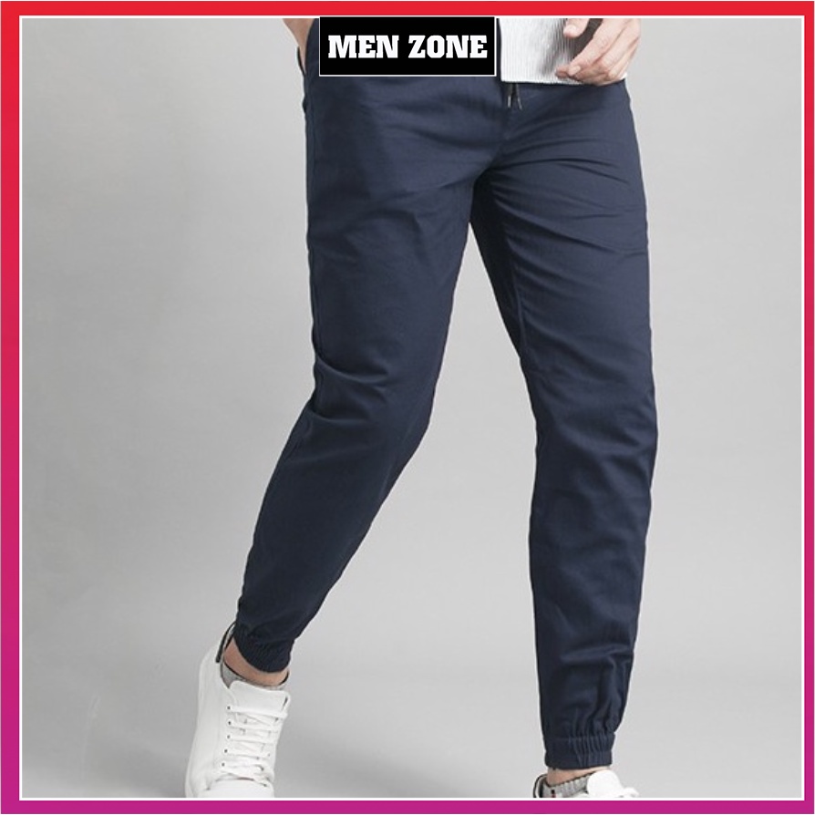 Quần Jogger Kaki Nam Trơn Dáng Ôm, Quần Dài Nam Kaki Bo Chun Ống Vải Co Giãn [JKK]