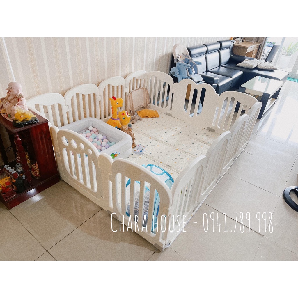 Quây nhựa Baby Heart cao cấp,tiện lợi và chắc chắn-Màu Trắng