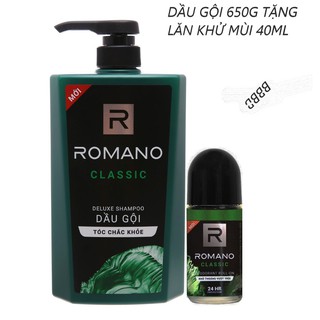 🍀🍀 Dầu Gội Romano Classic 650g